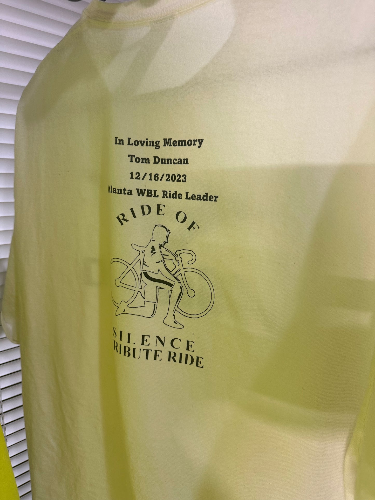 Tom Duncan memorial ride t-shirts