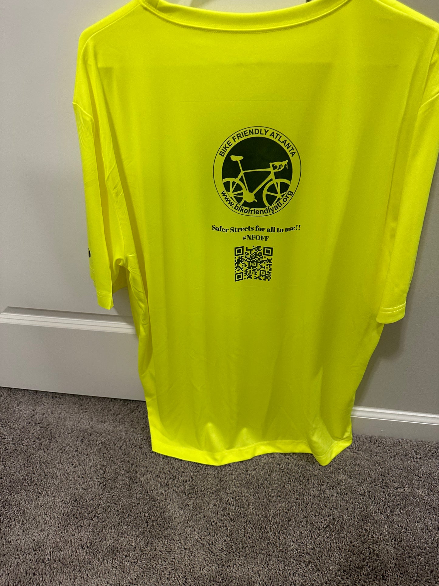 Polyester safety green t-shirt