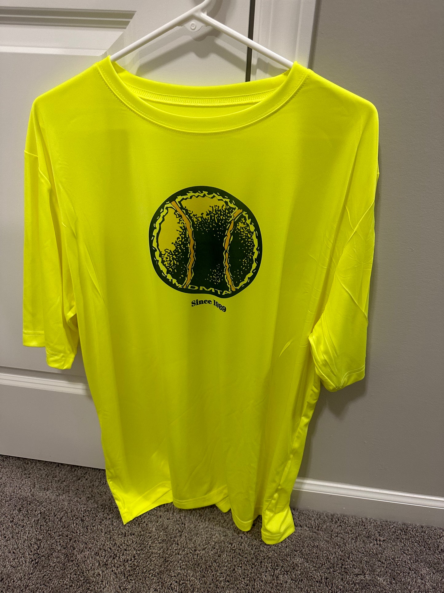 Polyester safety green t-shirt